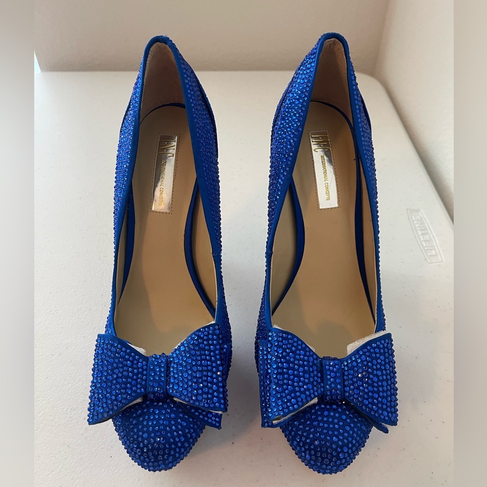 Never worn INC International Concepts Royal Blue Embellished Heels